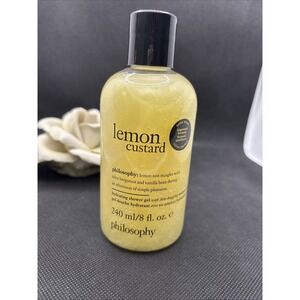 NEW SEALED PHILOSOPHY 8 OZ SHAMPOO SHOWER GEL BUBBLE BATH 🍋 LEMON CUSTARD 🍋